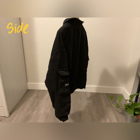 Pull&Bear Black Jumper with Zipper on Front - Picture 2 of 3